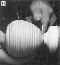 A thin parting tool is ideal to part the box from the waste block.